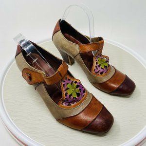 Lartiste Spring Step Jardin Pumps 41 10 Brown Floral Colorful Victorian Shoes
